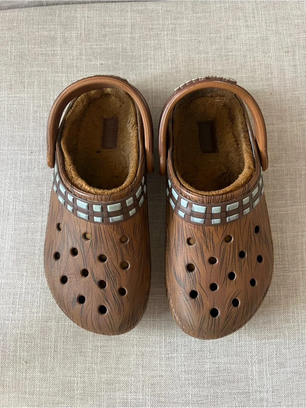 CROCS Chewbacca mule clogs, men’s 5, women’s 7, Brown casual outdoors